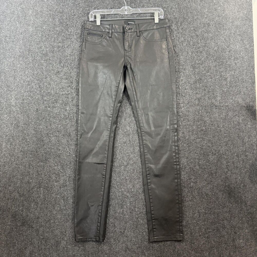 The Kooples Skin Jeans Women's 29 Black Coated Skinny Stretch Denim Pants